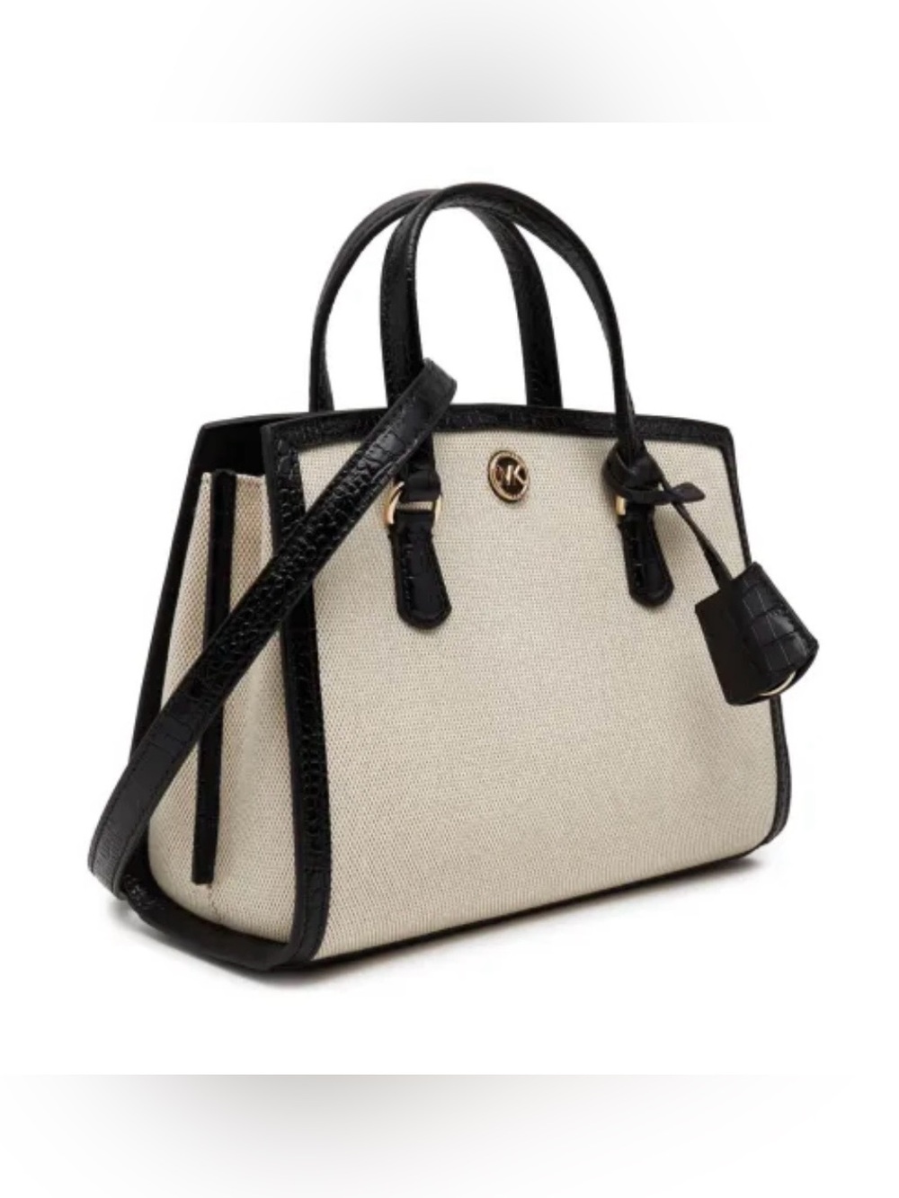 LIKE NEW - USED ONCE - Michael Kors Chantal Small Canvas Messenger Bag.